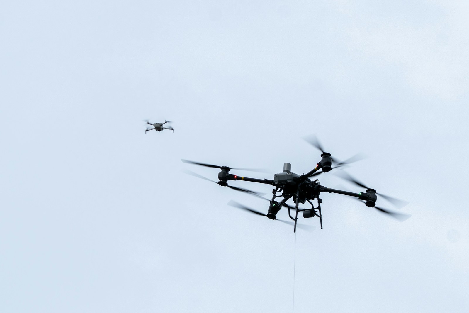 An industrial multirotor UAV in flight